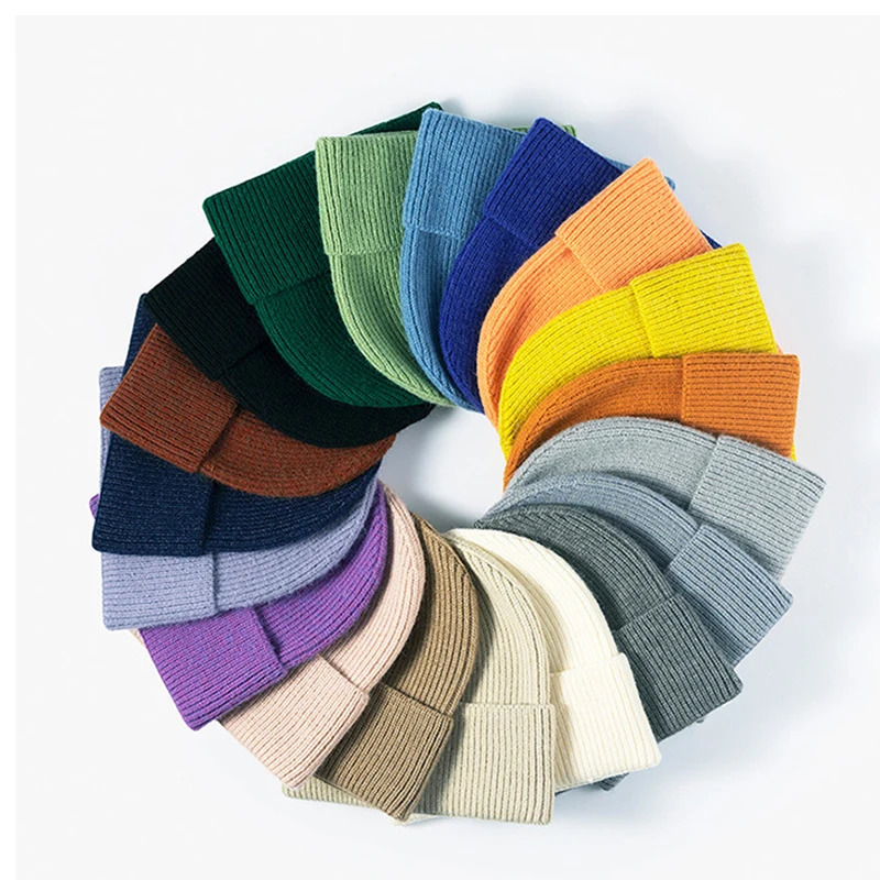 Beanie Cuffed Knit - 24 Colors Winter Hats for Women