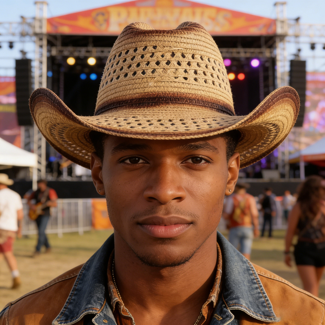 1PC Straw Western Cowboy Hat H - Cowboy Hat Straw ulasan dan harga