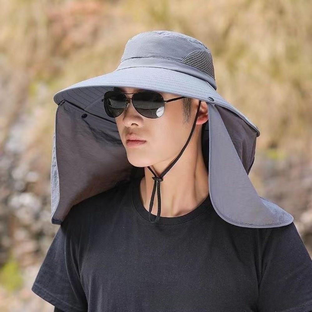 Fashion Cloth Men Sun Hat Big  - Bucket Hat Cotton ulasan dan harga