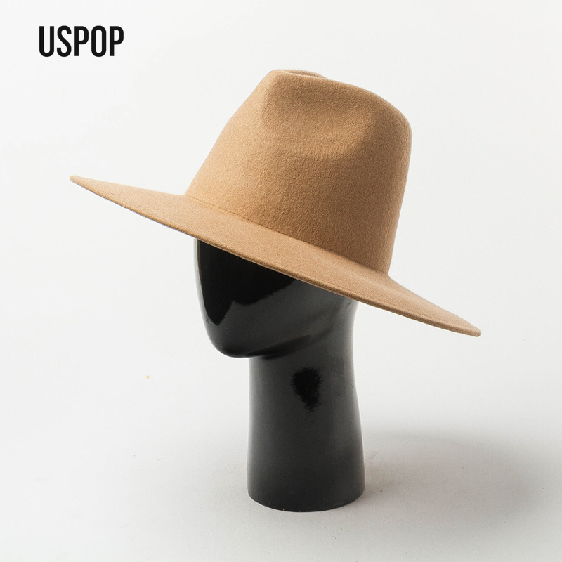 USPOP Autumn Winter Fashion Pl - Fedora Hat Wool ulasan dan harga