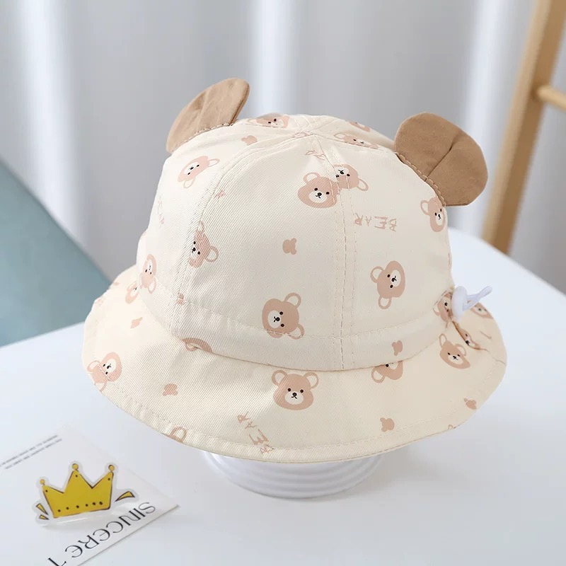 Spring 2026 New Cartoon Bear R - Bucket Hat Cotton ulasan dan harga