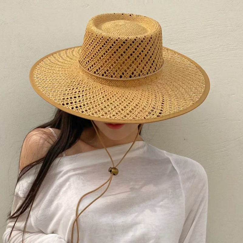 New Hand Woven Hollow Circular - Cowboy Hat Straw ulasan dan harga