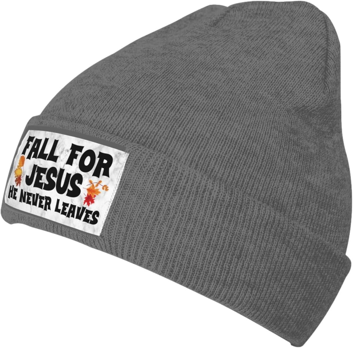 Fall For Jesus He Never Leaves - Beanie Cuffed Knit ulasan dan harga