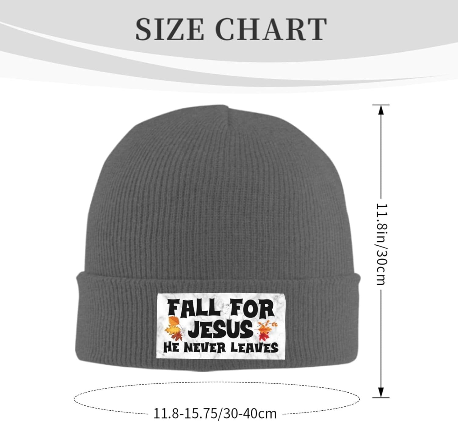 Fall For Jesus He Never Leaves - Beanie Cuffed Knit ulasan dan harga