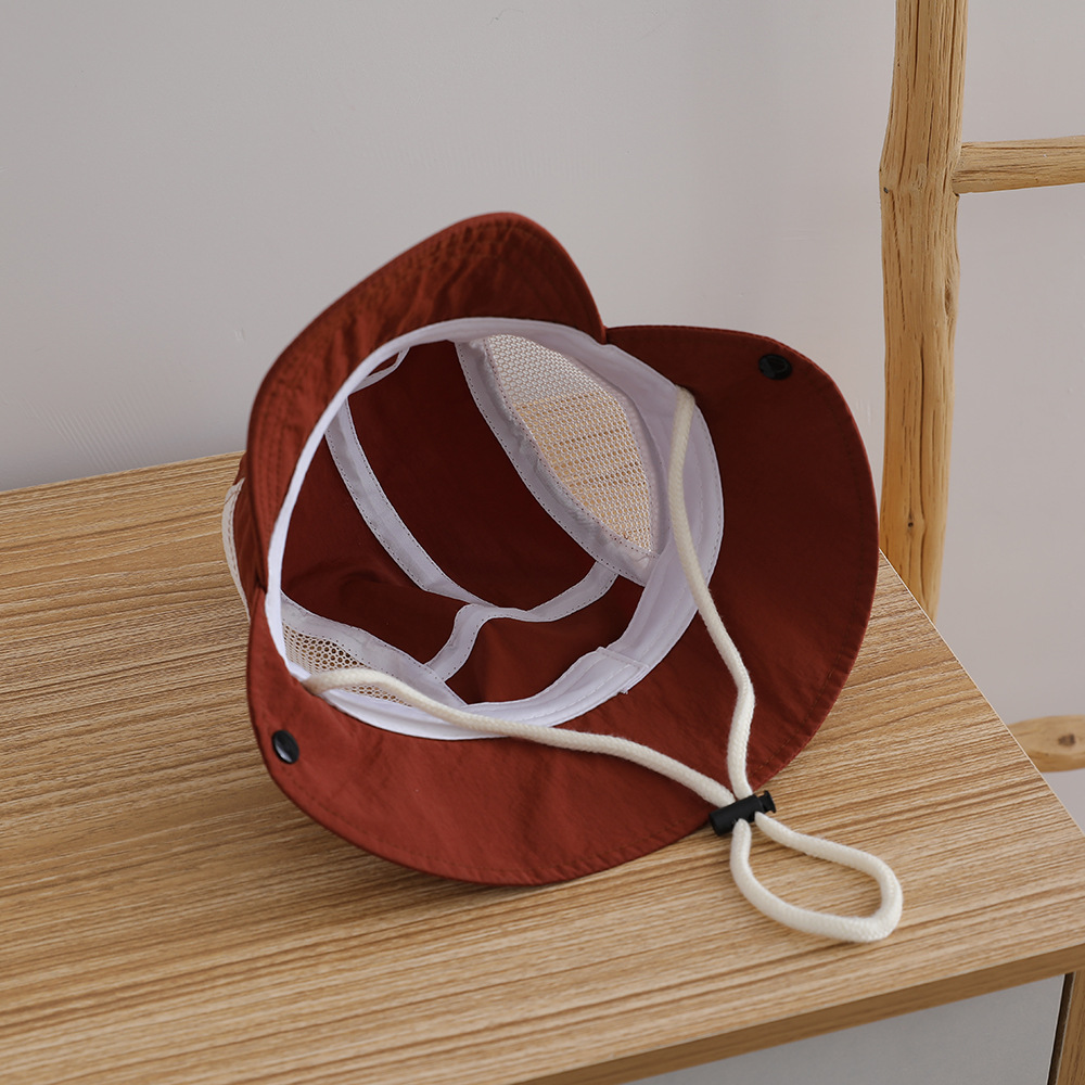 Letter Embroidered Baby Sun Ha - Bucket Hat Cotton ulasan dan harga