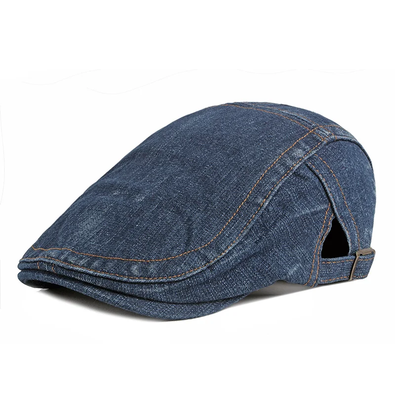 Denim Newsboy Hats Adjustable  - Newsboy Cap Ivy ulasan dan harga