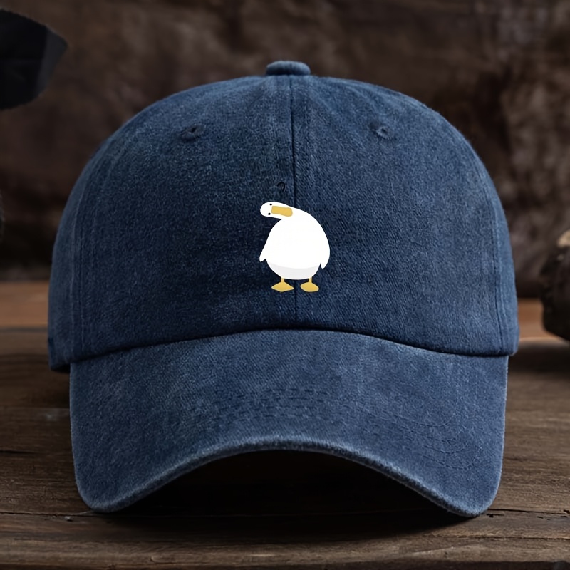 Cute duck print baseball cap w - Baseball Cap Structured ulasan dan harga