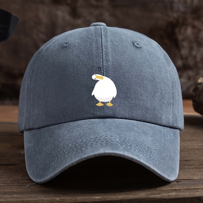 Cute duck print baseball cap w - Baseball Cap Structured ulasan dan harga