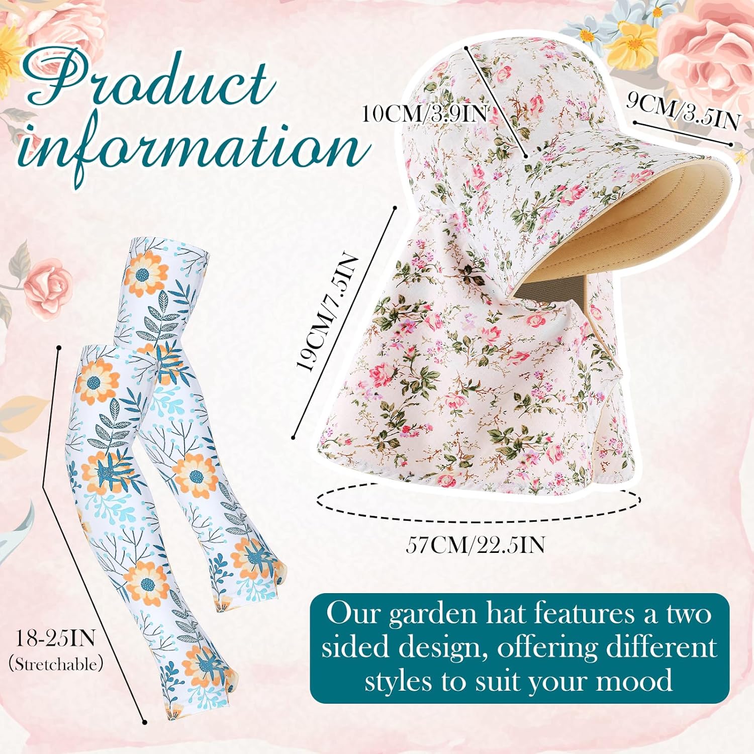 2 Pcs Floral Garden Hat for Wo - Visor Sun Hat ulasan dan harga