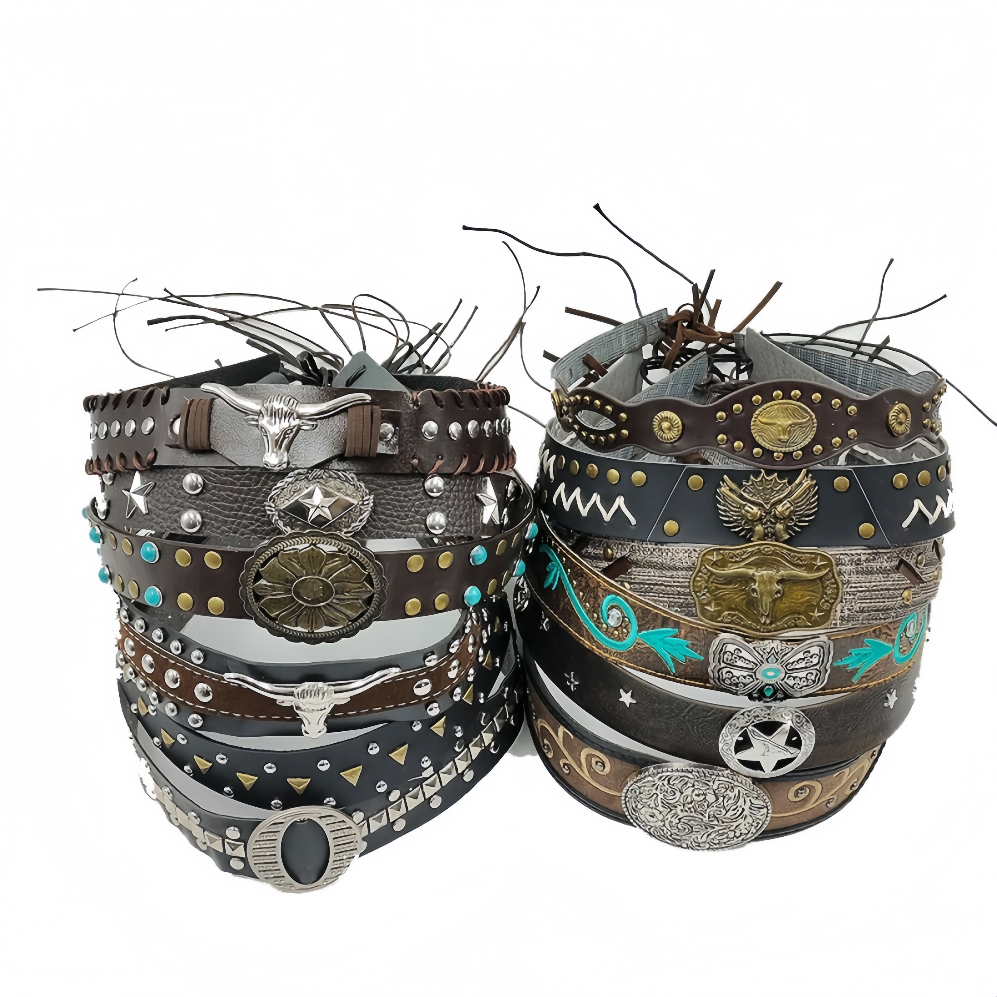 Retro Ethnic Style Belt, Headb - Cowboy Hat Straw ulasan dan harga