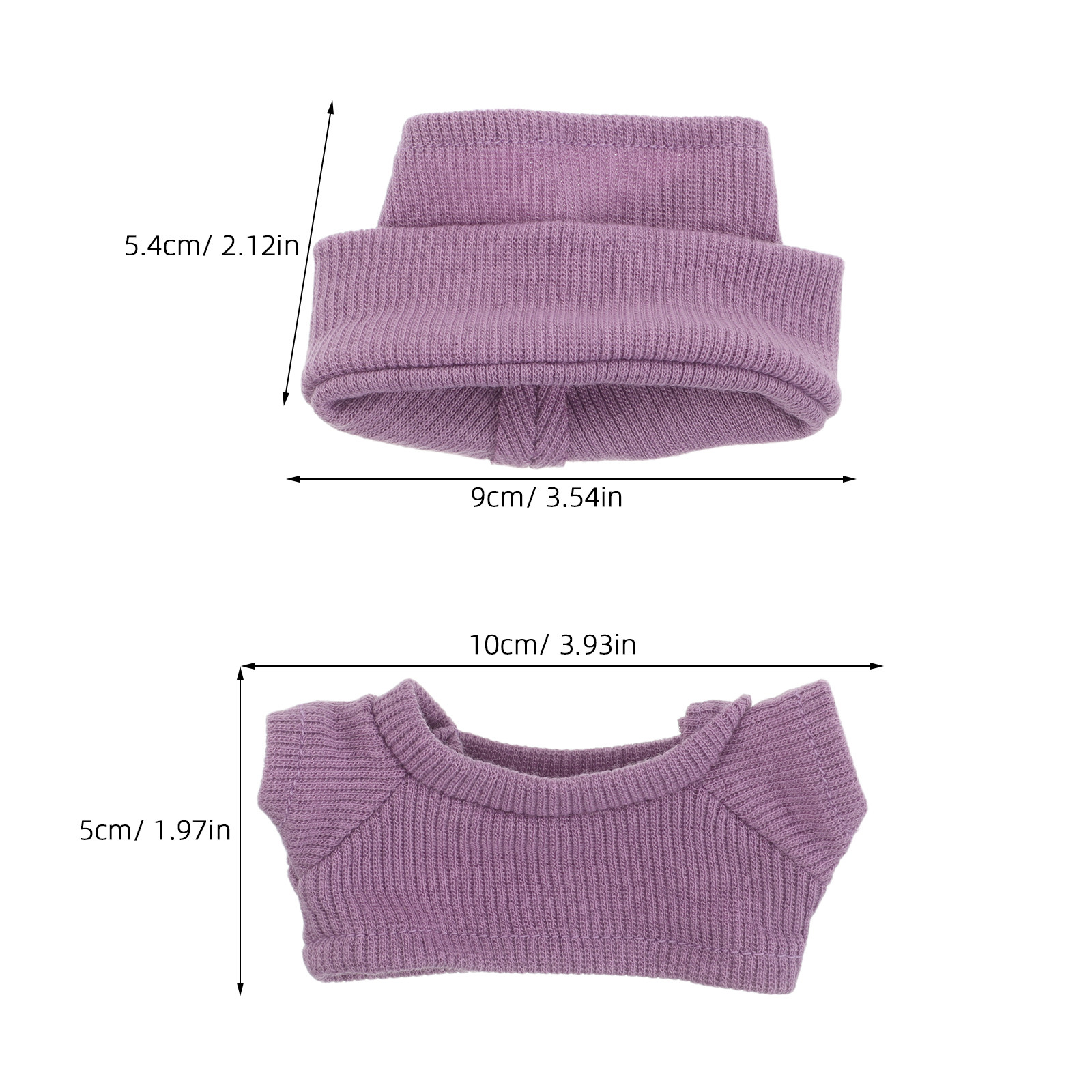 1Set Mini Clothes for 10Cm Kni - Beanie Cuffed Knit ulasan dan harga