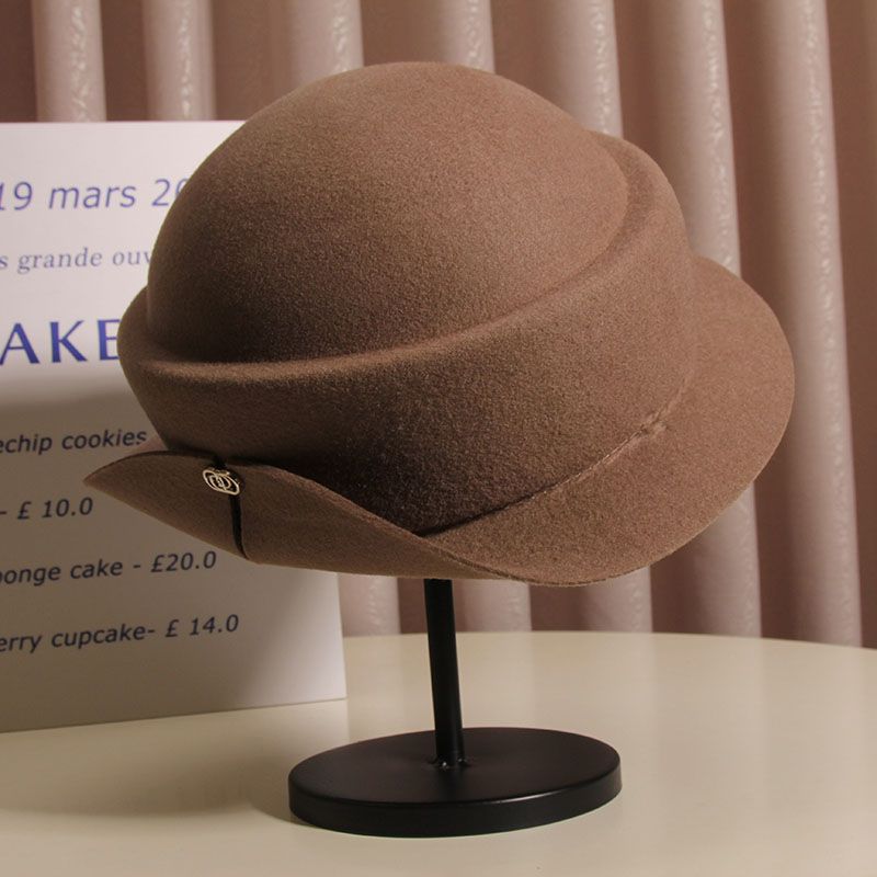 Wool Felt Sun Hats Round Top K - Fedora Hat Wool ulasan dan harga