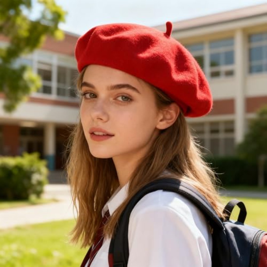 Women Beret Classic French Hat - Beret French Wool ulasan dan harga