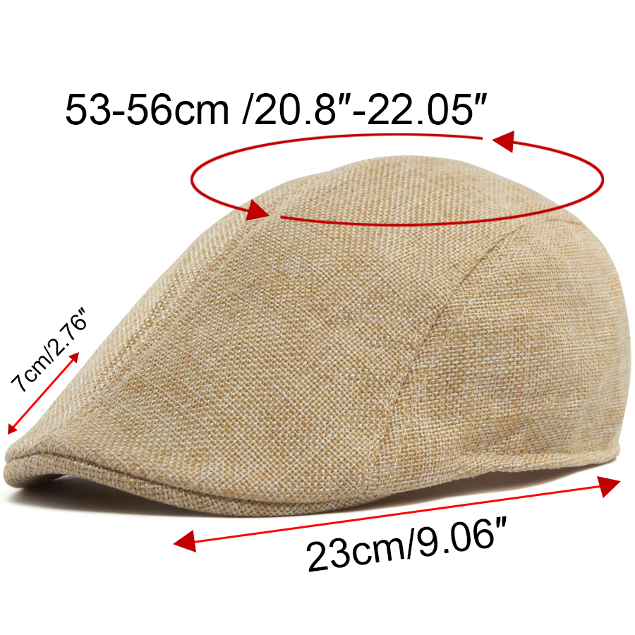 Men's Linen Flat Cap Spring Su - Newsboy Cap Ivy ulasan dan harga