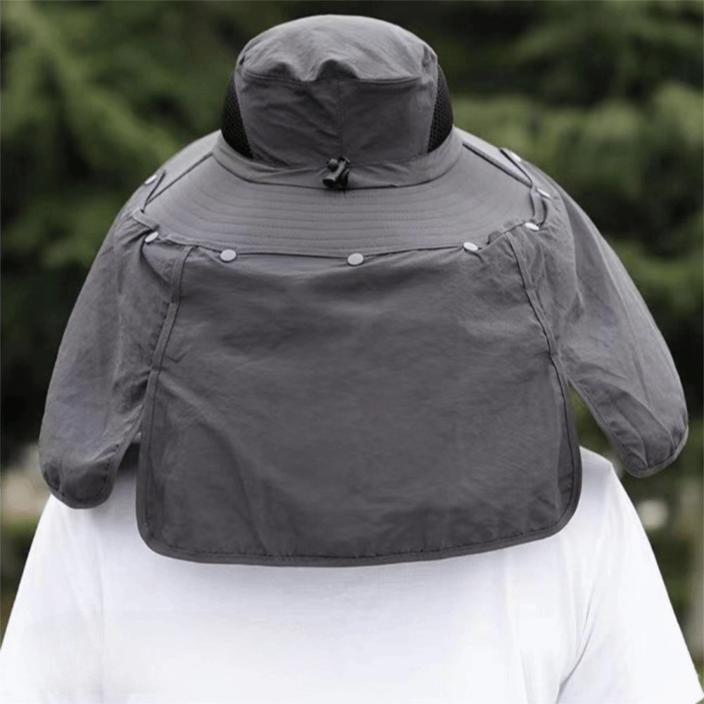 Removable Cloth Men Sun Hat Bi - Bucket Hat Cotton ulasan dan harga