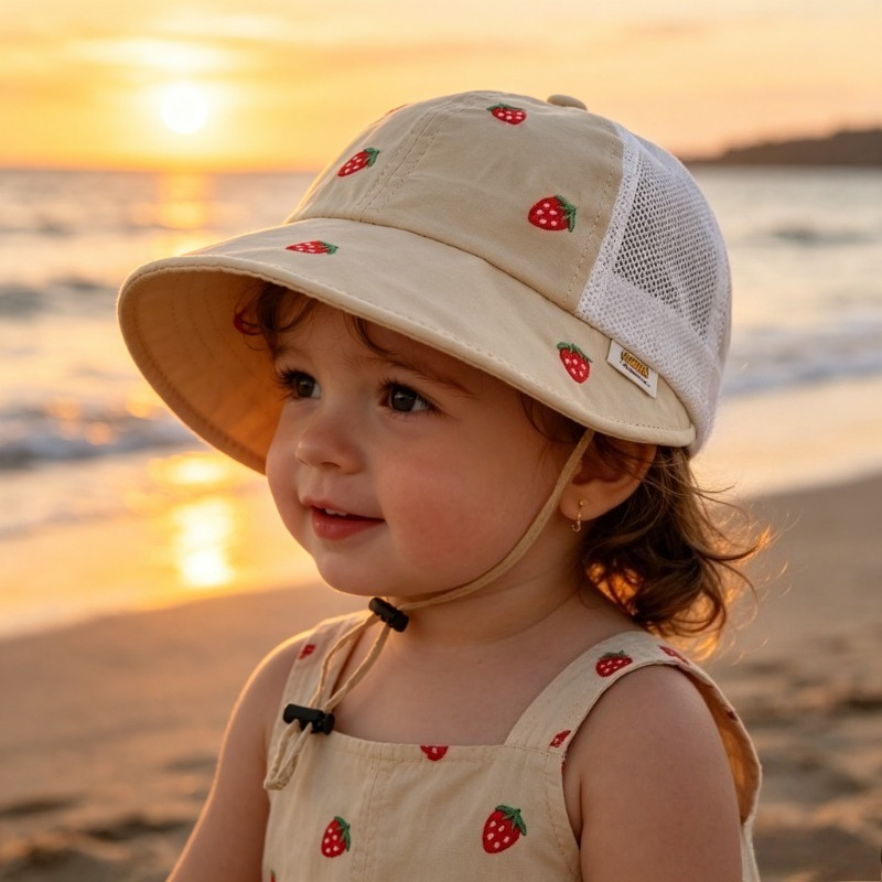 Baby Kids Summer Sun Hat 48-50 - Bucket Hat Cotton ulasan dan harga