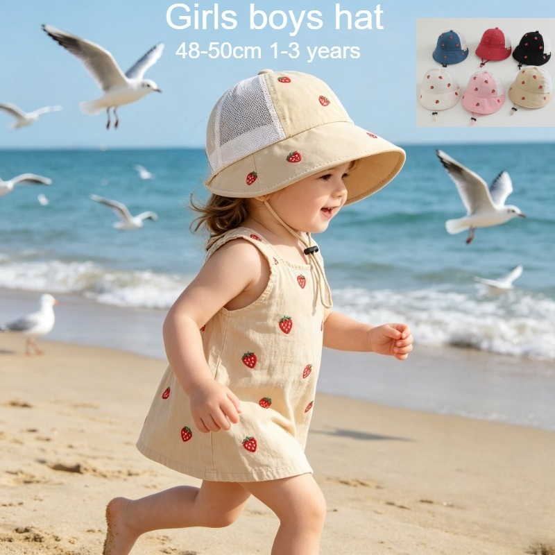 Baby Kids Summer Sun Hat 48-50 - Bucket Hat Cotton ulasan dan harga