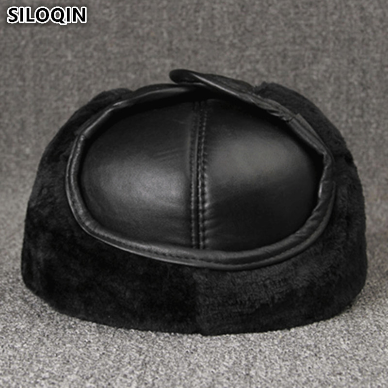 SILOQIN Men's Genuine Leather  - Winter Trapper Hat ulasan dan harga
