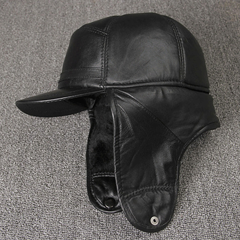 SILOQIN Men's Genuine Leather  - Winter Trapper Hat ulasan dan harga