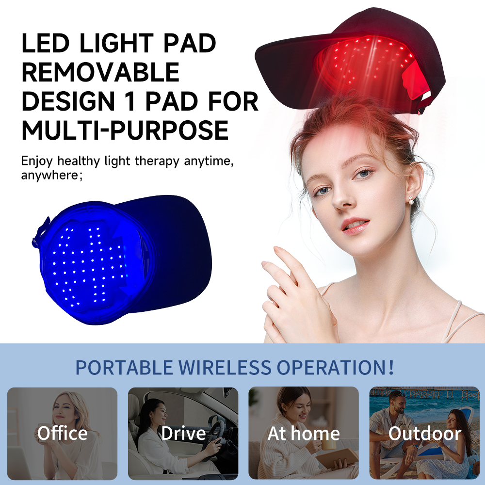 660nm&850nm Red Light Therapy  - Snapback Hat Flat ulasan dan harga
