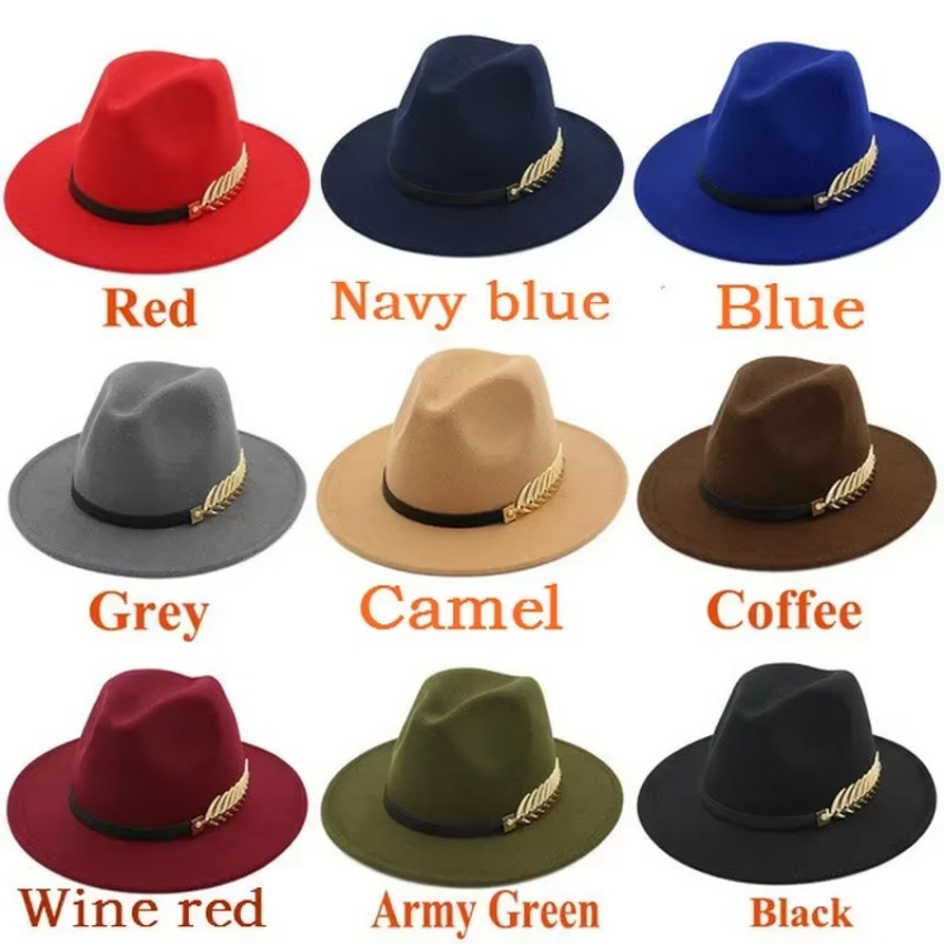 1 Pcs New Fashion Unisex Men W - Fedora Hat Wool ulasan dan harga
