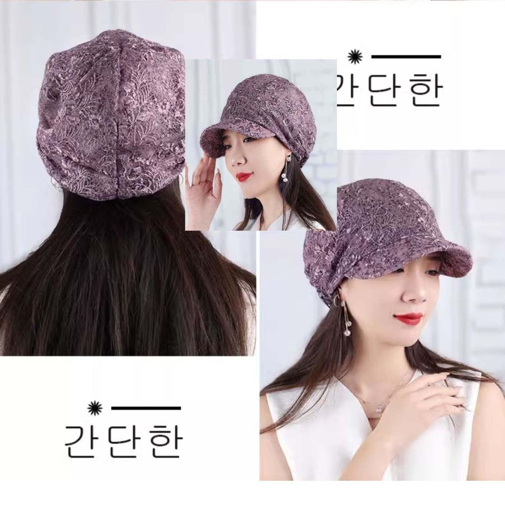 Hollow Out Flower Beanie Cap B - Baseball Cap Structured ulasan dan harga